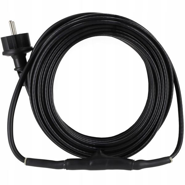 KABEL GRZEWCZY PRZEWÓD GRZEJNY Z TERMOSTATEM do rur rynny dachu 16W/m zdjęcie 3