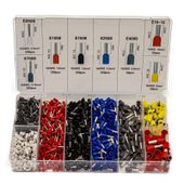 Konektory Kablowe, Zestaw Tulejek, Końcówek 1200 szt. Tulejki Do Zaciskarki, Praski