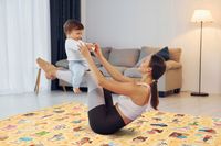 MATA PIANKOWA EDUKACYJNA DWUSTRONNA 120X180X1 CM NAUKA DŹWIĘKÓW ALFABET PL