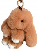 Brelok Królik do torebki torby zawieszka pompon  E1_3_Brązowy