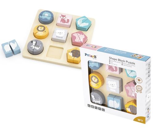 Viga 44012 PolarB Układanka 2w1 Puzzle - kształty na Arena.pl