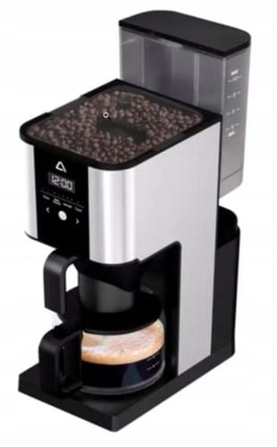 Ekspres przelewowy z młynkiem do kawy 1,25L 1000W Stali Nierdzewna na Arena.pl