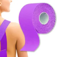 Taśma kinezjologiczna tejpy plastry tape kinesiotaping 5m tapingu fioletowa