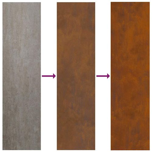 Donica ogrodowa z dekoracyjną płytą Rdzawy 50 x 140 cm na Arena.pl