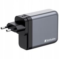 Ładowarka sieciowa Verbatim GaN GNC-140 3xUSB-C PD (2x140W+20W) 1xUSB-A QC