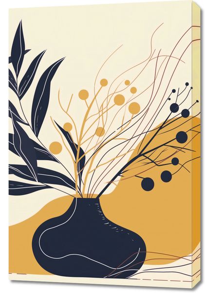 Obraz 60x90cm Spokój Ciemnych Liści zdjęcie 1