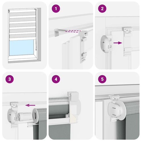 Roleta zebra, jasnoszara, szerokość tkaniny 80,9 cm, poliester na Arena.pl