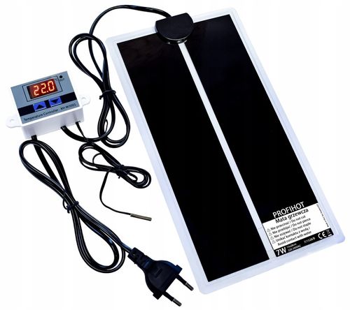 MATA GRZEWCZA GRZEJNA DO TERRARIUM 15x28cm 7W TERMOSTAT DLA GADÓW na Arena.pl