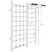 Drabinka gimnastyczna ze słupkiem Adler Plus 243 cm biały + akcesoria