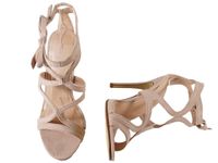 Beżowe sandały na szpilce buty damskie 36