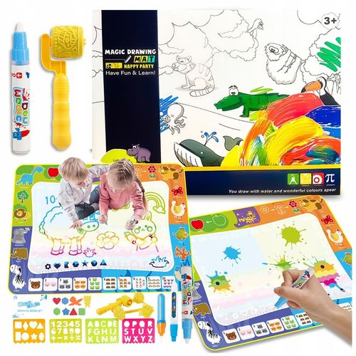 MATA WODNA DO MALOWANIA RYSOWANIA 120x90 Pieczątki Formy Pisaki ZESTAW XXL na Arena.pl