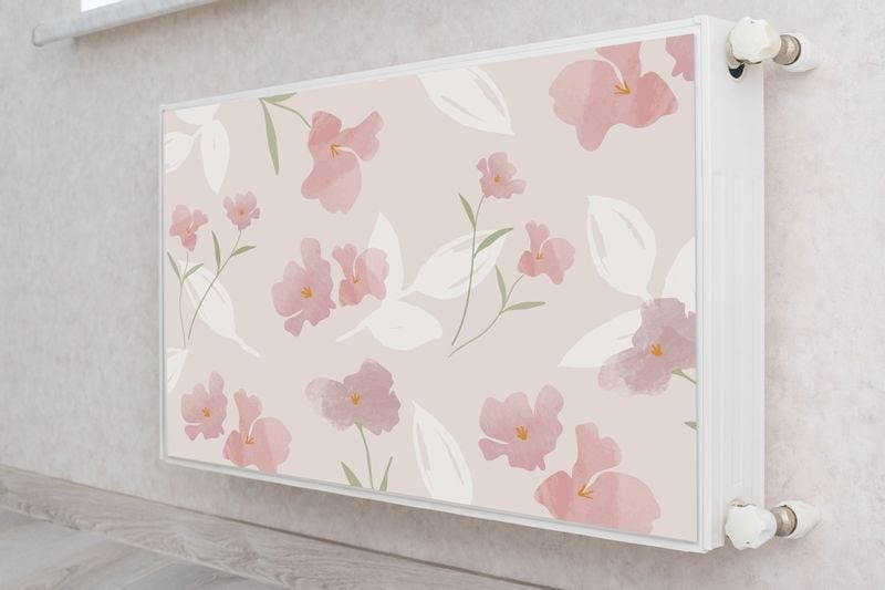 Mata Magnetyczna Na Grzejnik Drobne Różowe Kwiaty Natura 90cm x 60cm zdjęcie 4