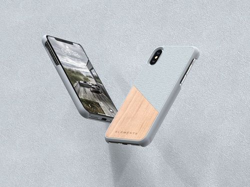 Drewniane etui iPhone Xs Max (Light Grey) na Arena.pl
