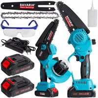 PIŁA ŁAŃCUCHOWA AKUMULATOROWA PILARKA DO GAŁĘZI 2xAKKU 21V 6 CALI + WALIZKA