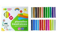 plastelina szkolna kwadratowa 24 kolorów happy color