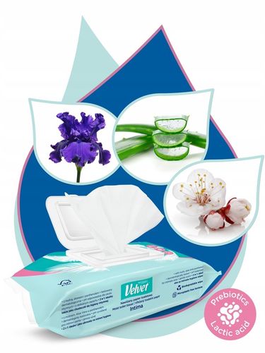 Velvet papier toaletowy nawilżany INTIMA 16 szt na Arena.pl