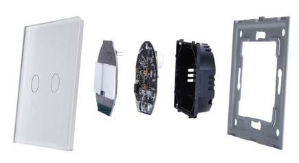 DOTYKOWY WŁĄCZNIK ŚWIATŁA 2K PODWÓJNY WYŁĄCZNIK SZKLANY na Arena.pl