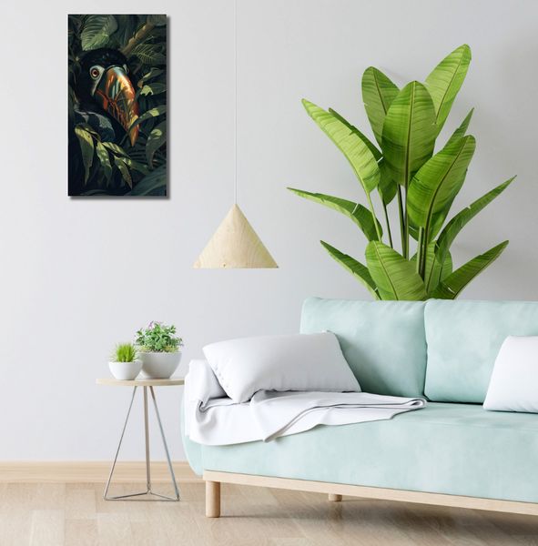 Obraz 30x60cm Skryty Tukan zdjęcie 2