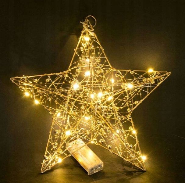 Gwiazda LED 30 cm na baterie | świecąca dekoracja świąteczna do wnętrz zdjęcie 1