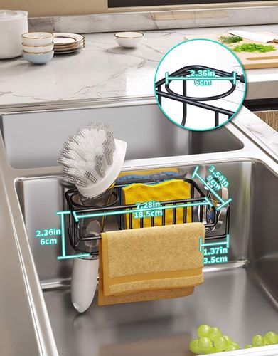 Organizer do zlewu 4 w 1 czarny 21,5 x 11 x 6,7 cm na Arena.pl