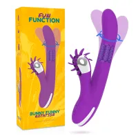fun function bunny 2.0 - model rotacyjny, silikonowy, ładowanie usb, 24 cm