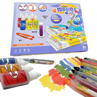 Zestaw Kreatywny Eksperymenty Nauka Kolorów Diy Markery Mazaki Malowanki