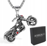 Zawieszka Motocykl Chopper dla Motocyklisty Oksydowana Stal + Łańcuszek