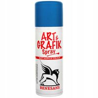 2 x Farba akrylowa spray MATOWY efekt w aerozolu malarski Renesans BŁĘKIT 2