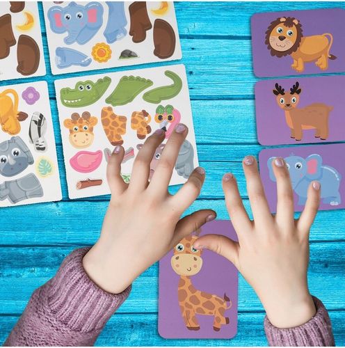 Książka układanka magnetyczna edukacyjna Safari Zwierzęta ZOO dla Dzieci na Arena.pl