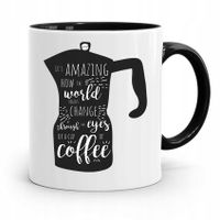 Dla Baristy Baristki Kawiarki Kubek Czarny Prezent Z Nadrukiem Ze Zdjęciem
