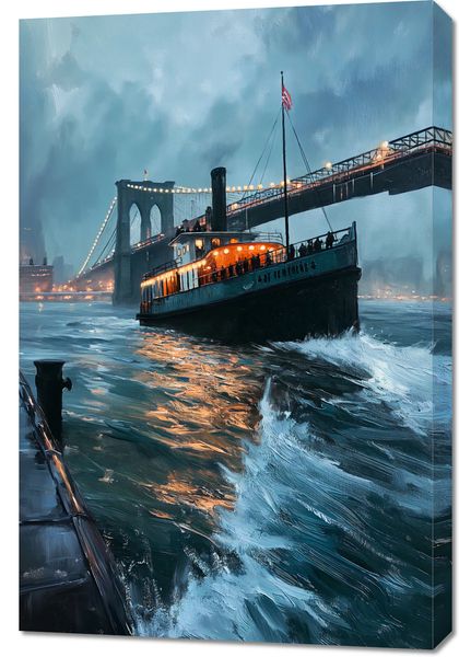 Obraz 60x90cm Stary Parowiec zdjęcie 1