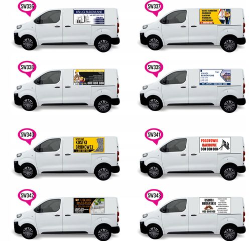 Naklejka Folia na samochód auto reklamowa różne wzory USŁUGI GEODEZYJNE na Arena.pl