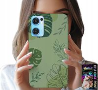 ETUI DO OPPO RENO7 5G - ZIELONE LIŚCIE ROŚLINNE WZORY PLECKI