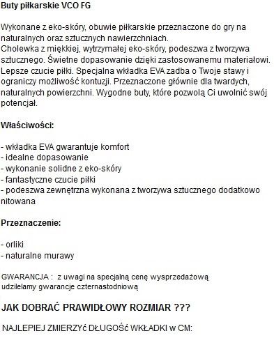 KORKI VCO FG 2-k92n61 r.37 na Arena.pl