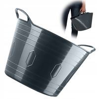 KADAX Kosz Plastikowy Elastyczny Na Pranie Uniwersalny 15L Uchwyty Popiel