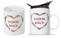 Zestaw Dla Babci Dzień Babci Kubek + Skarbonka Z Nadrukiem Ze Zdjęciem