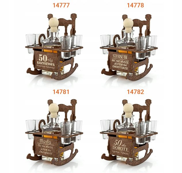 Zestaw KARAFKA kieliszki prezent na 70 urodziny zdjęcie 7