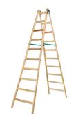 drabina drewniana braket premium 2x10 szczebli 299cm - br-01-2101
