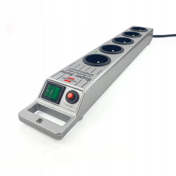 Przedłużacz Listwa Zasilająca Srebrna 5 Gniazd Kabel 2,5m BRENNENSTUHL zdjęcie 6