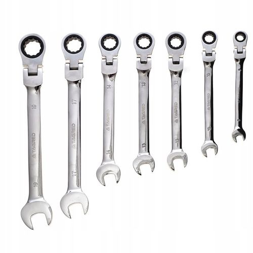 KLUCZE PŁASKO OCZKOWE Z GRZECHOTKĄ ŁAMANE 8-19 7EL MOCNE na Arena.pl