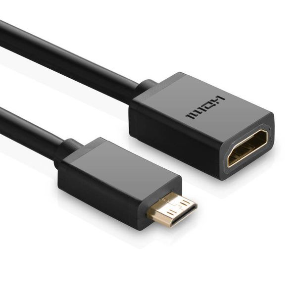 adapter ugreen 20137 mini hdmi do hdmi, 22cm (czarny) zdjęcie 2