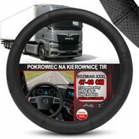 NAKŁADKA NA KIEROWNICĘ TIR BUS SKÓRZANY POKROWIEC SKÓRA PERFOROWANA 47-48CM