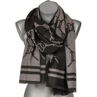 Szary Duży Szalik Damski Bawełniany Ciepły Szal Frędzle Ax-99