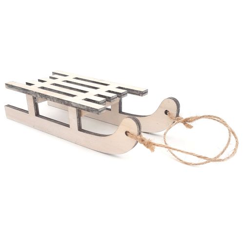 SANKI DREWNIANE FIGURKA DO DEKORACJI BIAŁE 15 cm na Arena.pl