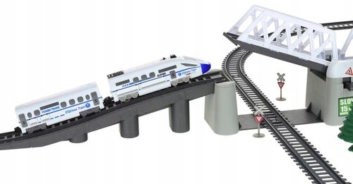 Kolejka Elektryczna Pociąg Ogromny Tor Tunel Podnoszony Most 366cm Wagony na Arena.pl