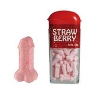 Śmieszne Cukierki Peniski Truskawkowe