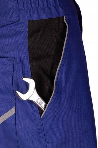 Spodnie robocze ochronne Bawełna 100% do pracy z odblaskami niebieskie r 54 na Arena.pl