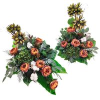 Komplet na grób 24009041 stroik na cmentarz+bukiet