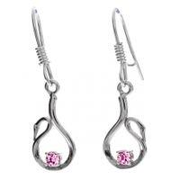 SREBRNE KOLCZYKI ŁABĘDZIE NA BIGLU PRÓBA SREBRA 925 DOSTĘPNE RÓŻNE KOLORY