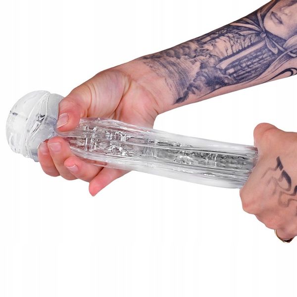 Dwustronny Masturbator Żelowy z Efektem Ssania, Pochwa i Odbyt Anus zdjęcie 3